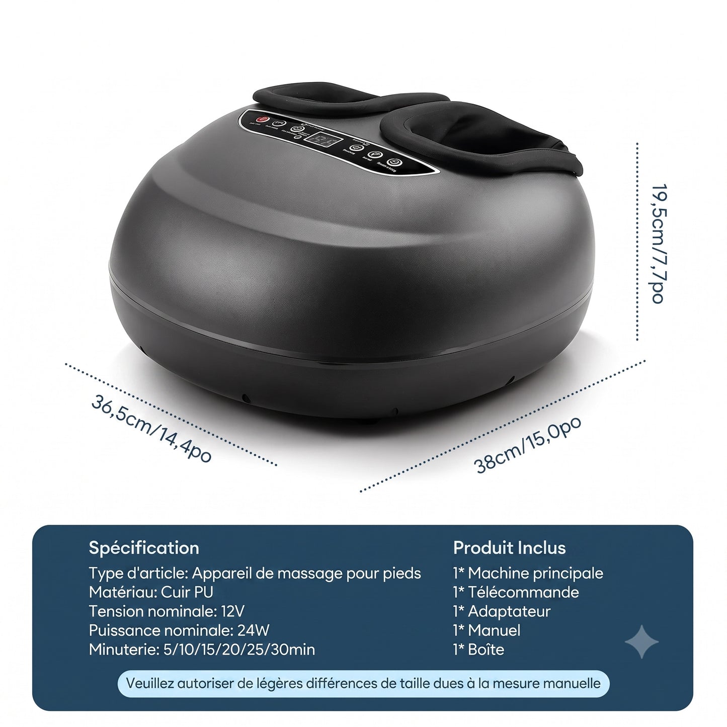 Mirant FootSpa Pro™ | Appareil de massage des pieds chauffant à compression d'air