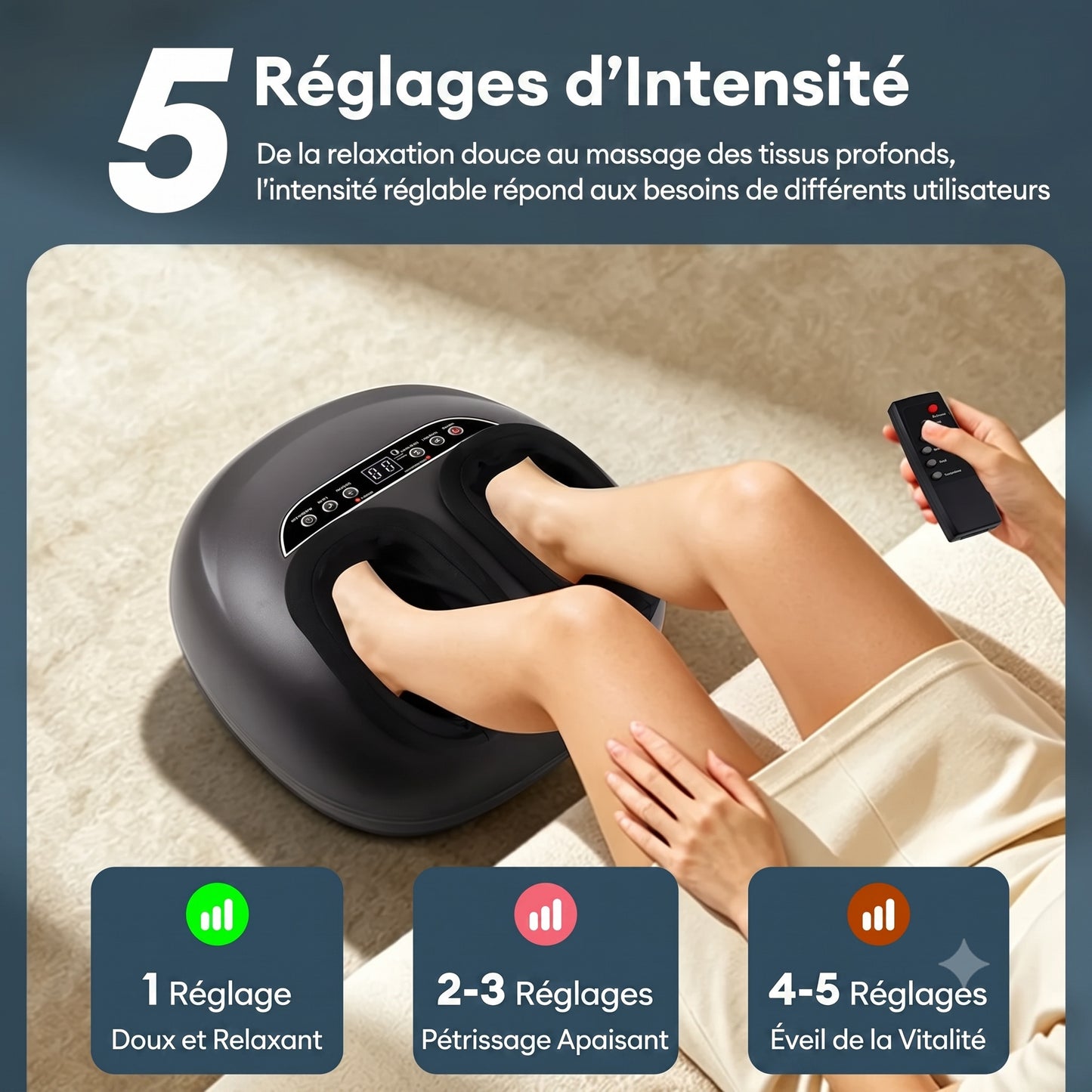 Mirant FootSpa Pro™ | Appareil de massage des pieds chauffant à compression d'air