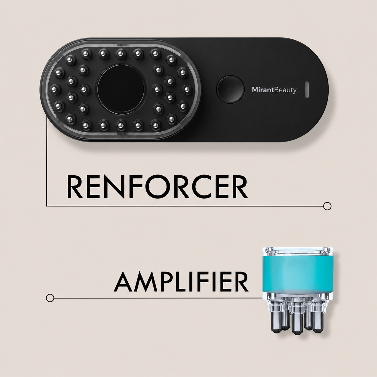 Mirant ScalpCare™ — Brosse LED 4-en-1 pour des cheveux visiblement plus forts + 2 sérums inclus