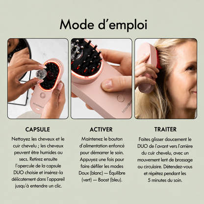 Mirant ScalpCare™ — Brosse LED 4-en-1 pour des cheveux visiblement plus forts + 2 sérums inclus