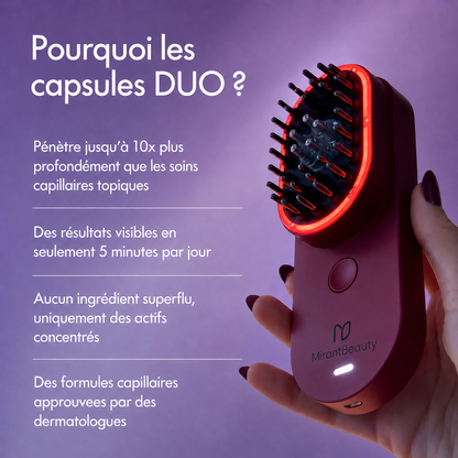 Mirant ScalpCare™ — Brosse LED 4-en-1 pour des cheveux visiblement plus forts + 2 sérums inclus