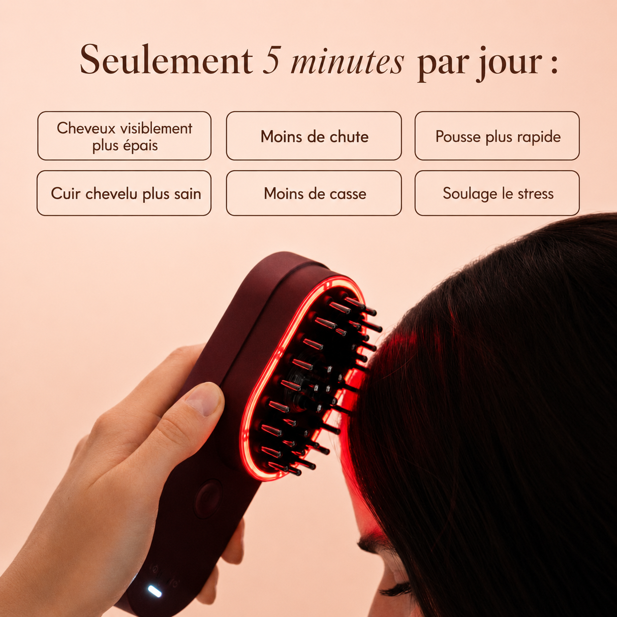 Mirant ScalpCare™ — Brosse LED 4-en-1 pour des cheveux visiblement plus forts + 2 sérums inclus