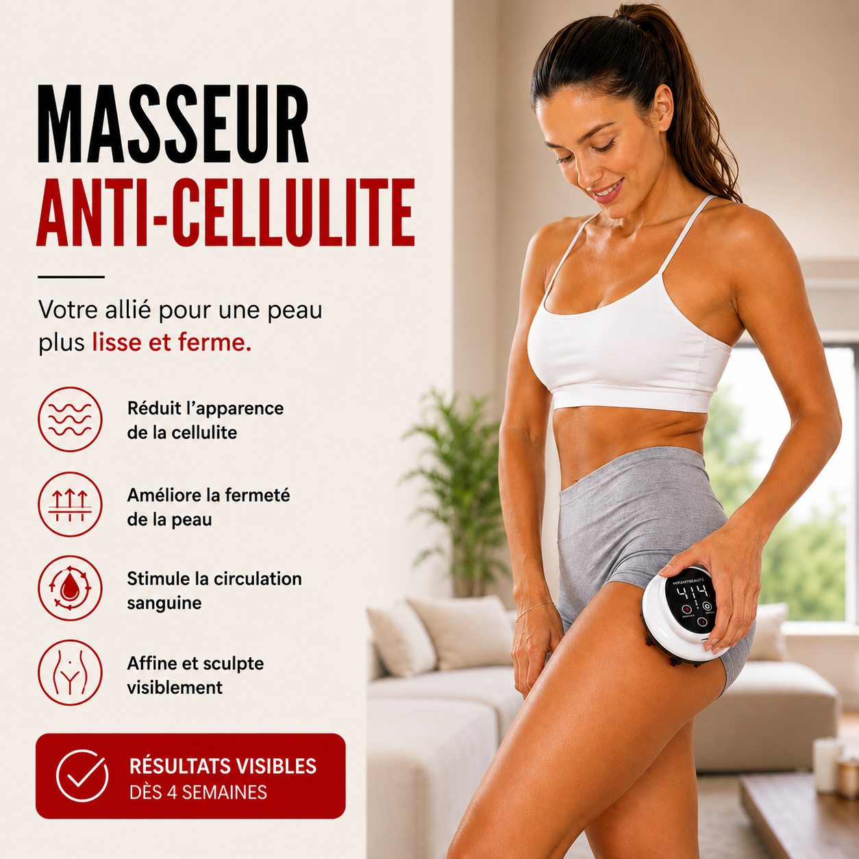 Masseur Anti-Cellulite Professionnel – Massage Sous Vide & Chaleur Infrarouge | MirantBeauty