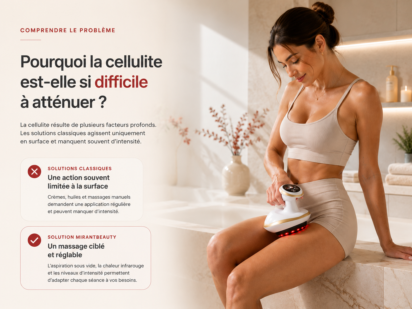 Utilisation du masseur anti-cellulite MirantBeauty